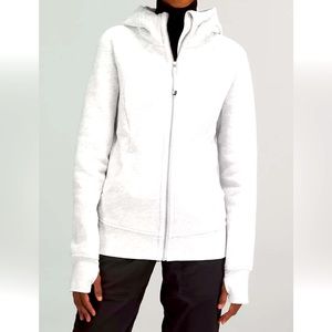 Lululemon White Scuba Full-Zip Hoodie Sz 8
